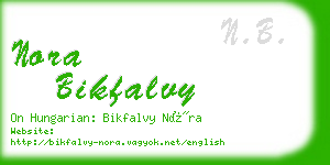 nora bikfalvy business card